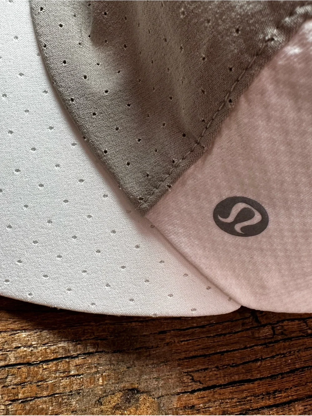 lululemon athletica Perforated Two-Tone Running Hat in cream and White